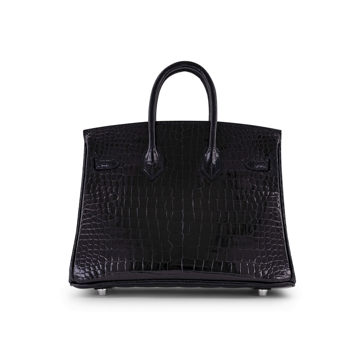 Black Shiny Crocodile Birkin 25cm PHW