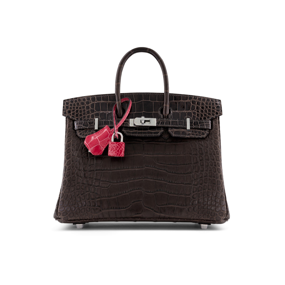 Ebene Matte Touch Shiny Crocodile Birkin 25cm PHW