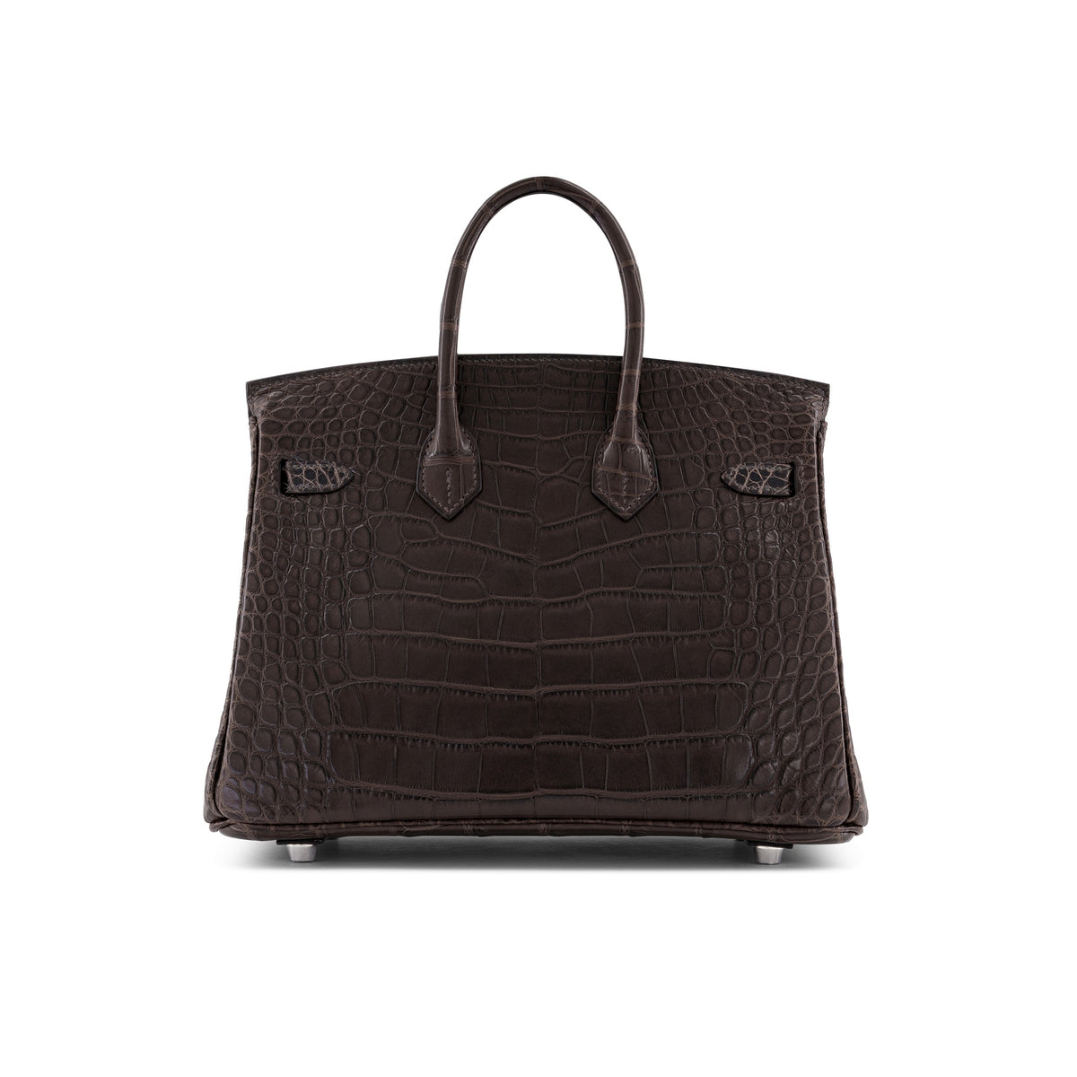 Ebene Matte Touch Shiny Crocodile Birkin 25cm PHW